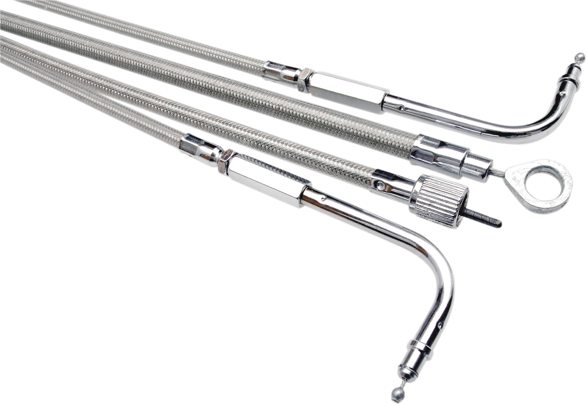 Armor Coat Braided Stainless Steel Speedometer Cable for Harley-Davidson