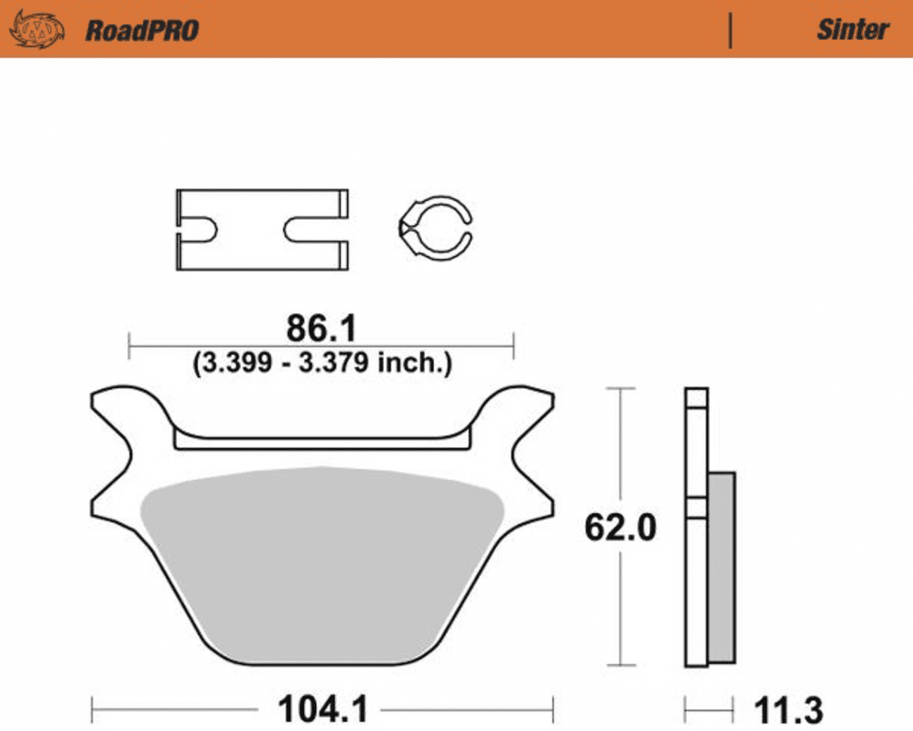 RoadPro Sintered Metal Brake Pads