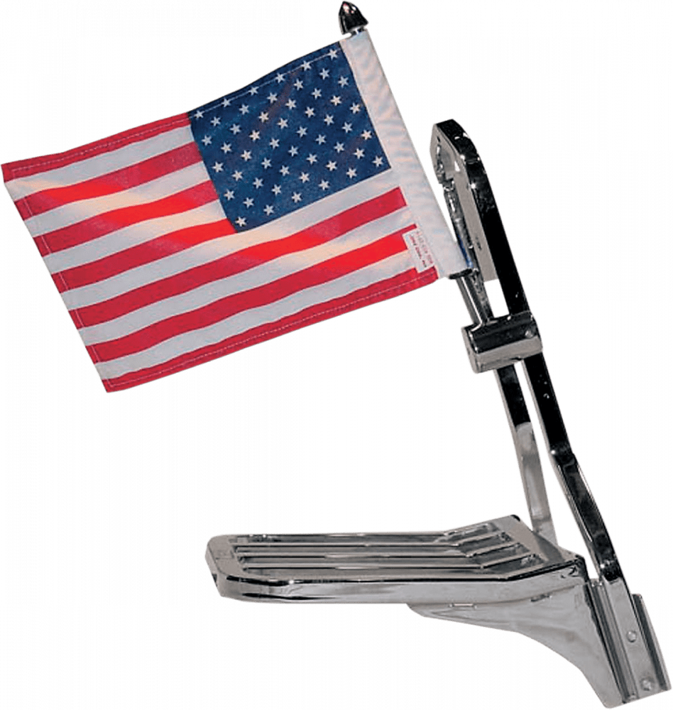 Side Mount Sissy Bar Flag Mounts with Flag