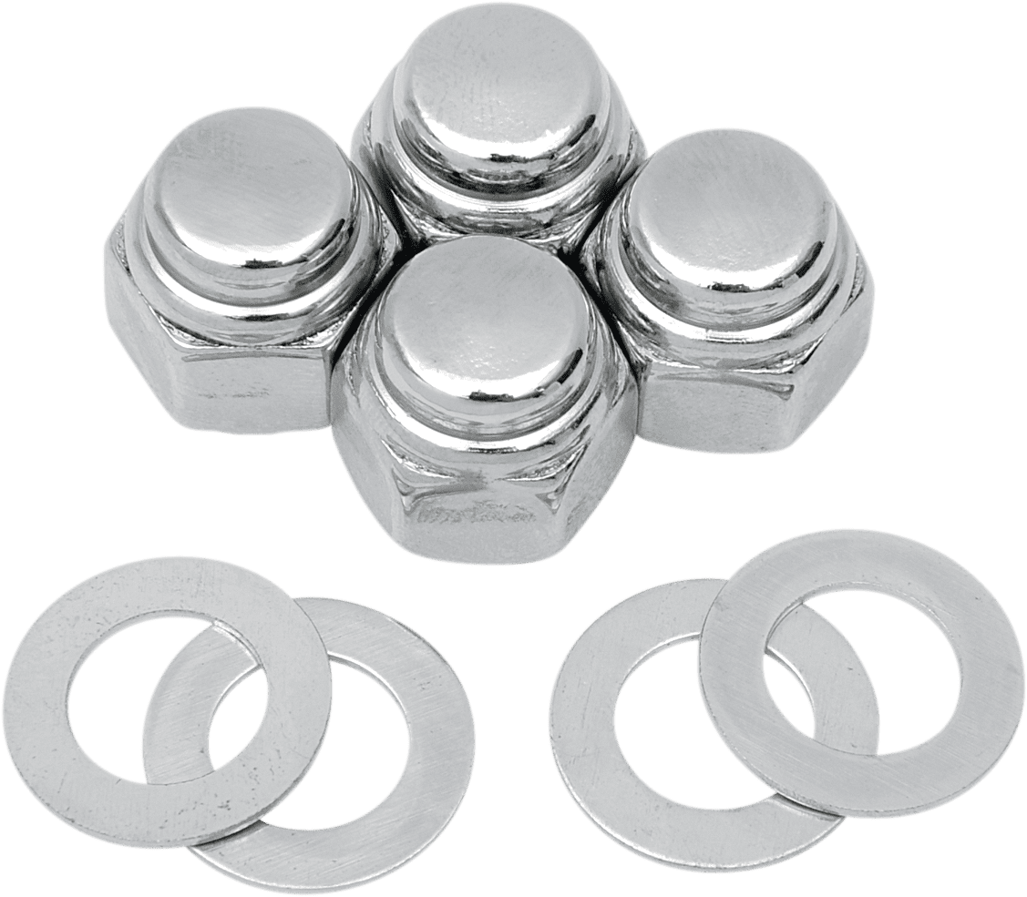 Chrome Cap Nut Kit