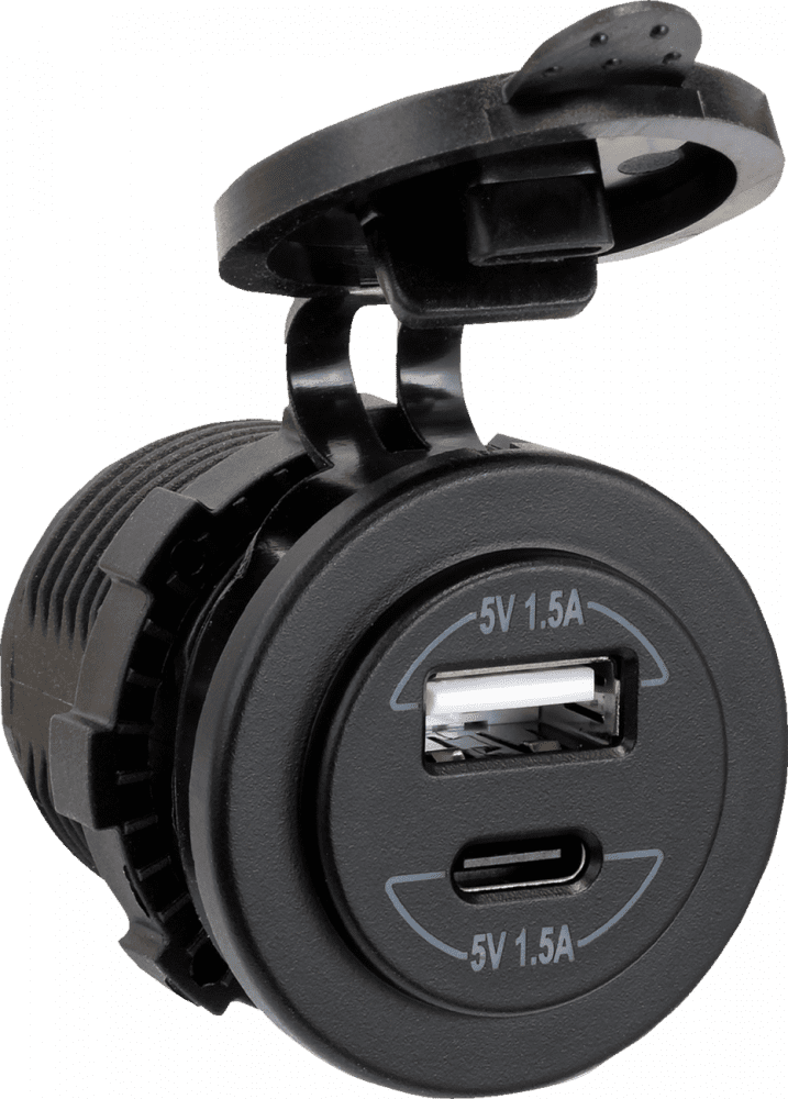 Panel Mount Dual USB Charger