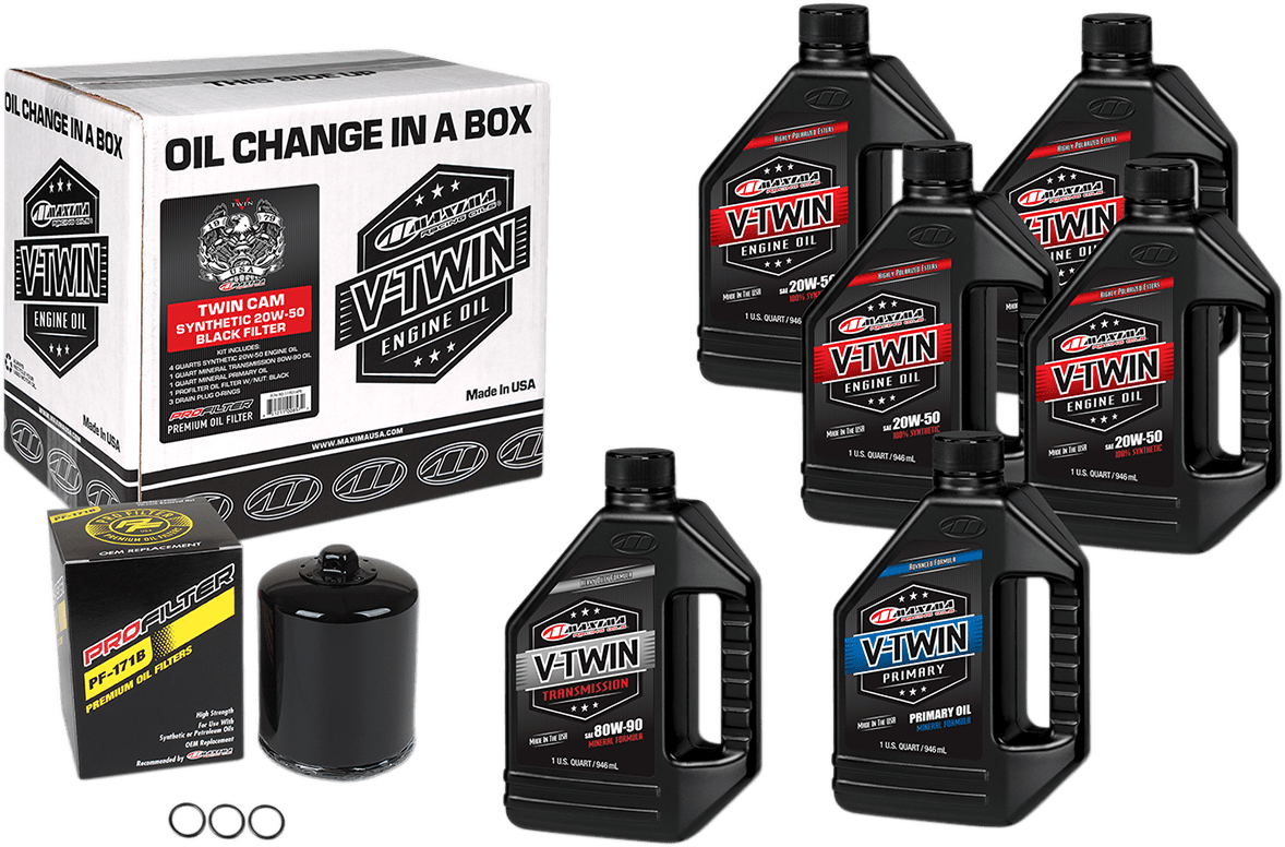 Twin Cam Synthetic 20W-50 Oil Change Kit
