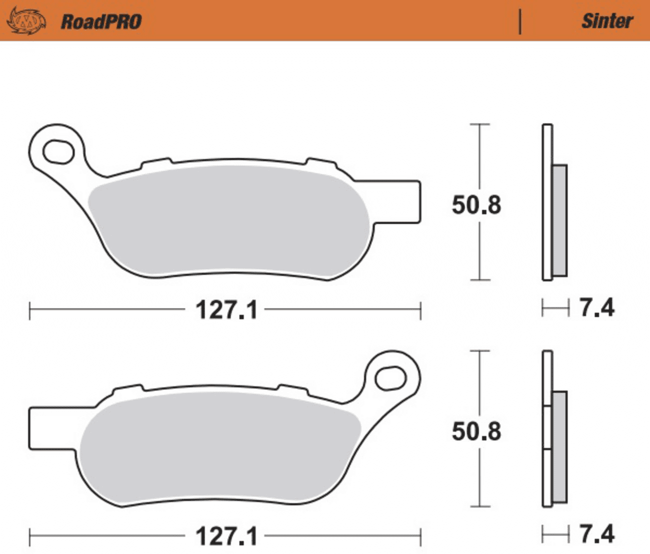 RoadPro Sintered Metal Brake Pads