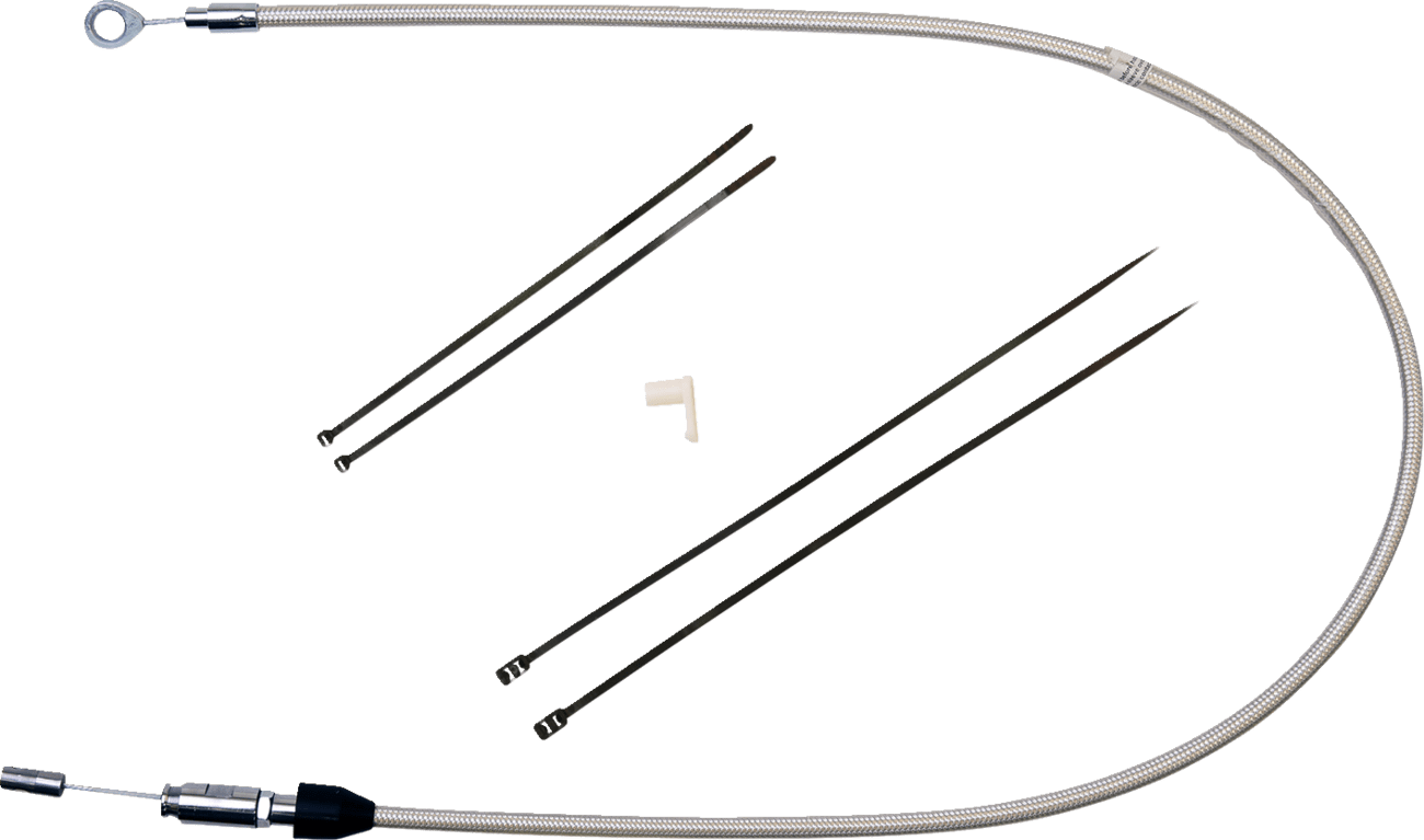 Polished Stainless Quick Connect Upper Clutch Cable