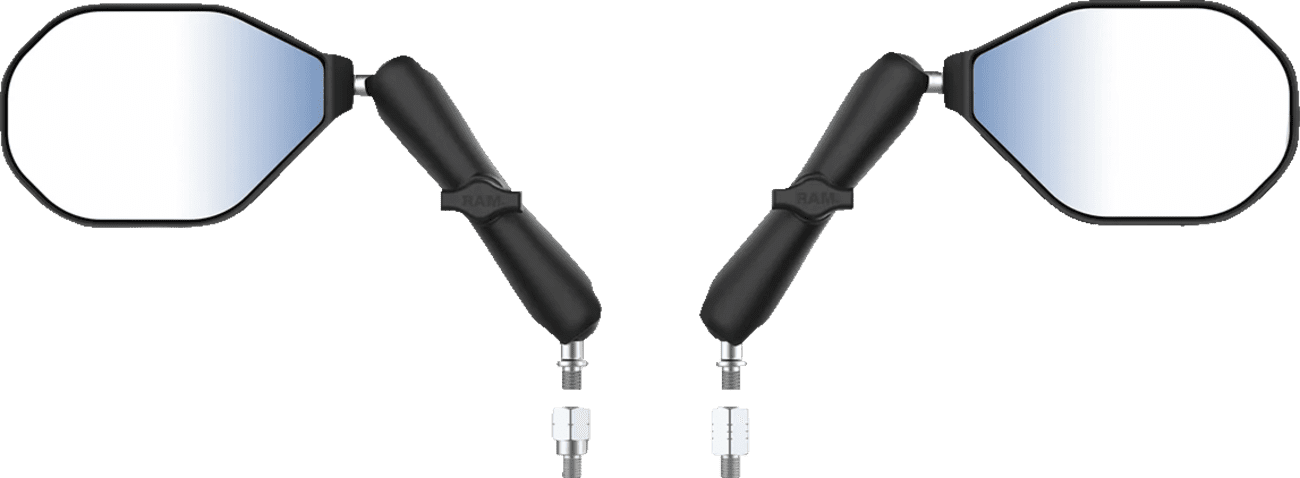 Tough-Mirror™ Kit with M10-1.25 Bases/Reverse Adapter - Long Arm