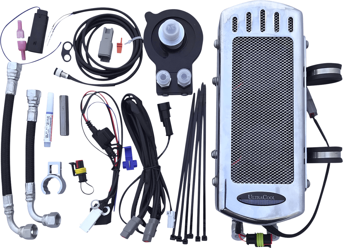 3.0 Side Mount Oil Cooler with Fan Kit for M8 Softail