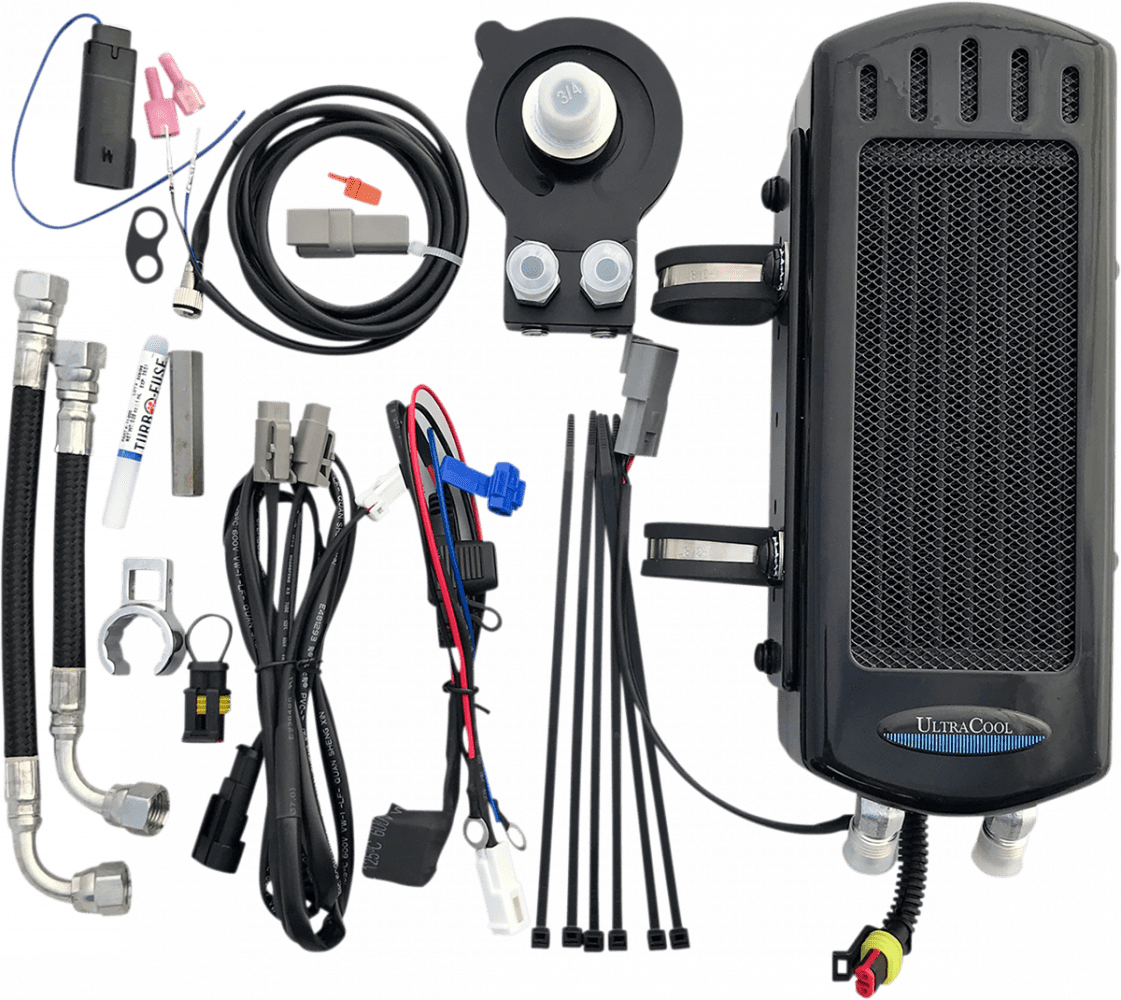 3.0 Side Mount Oil Cooler with Fan Kit for M8 Softail