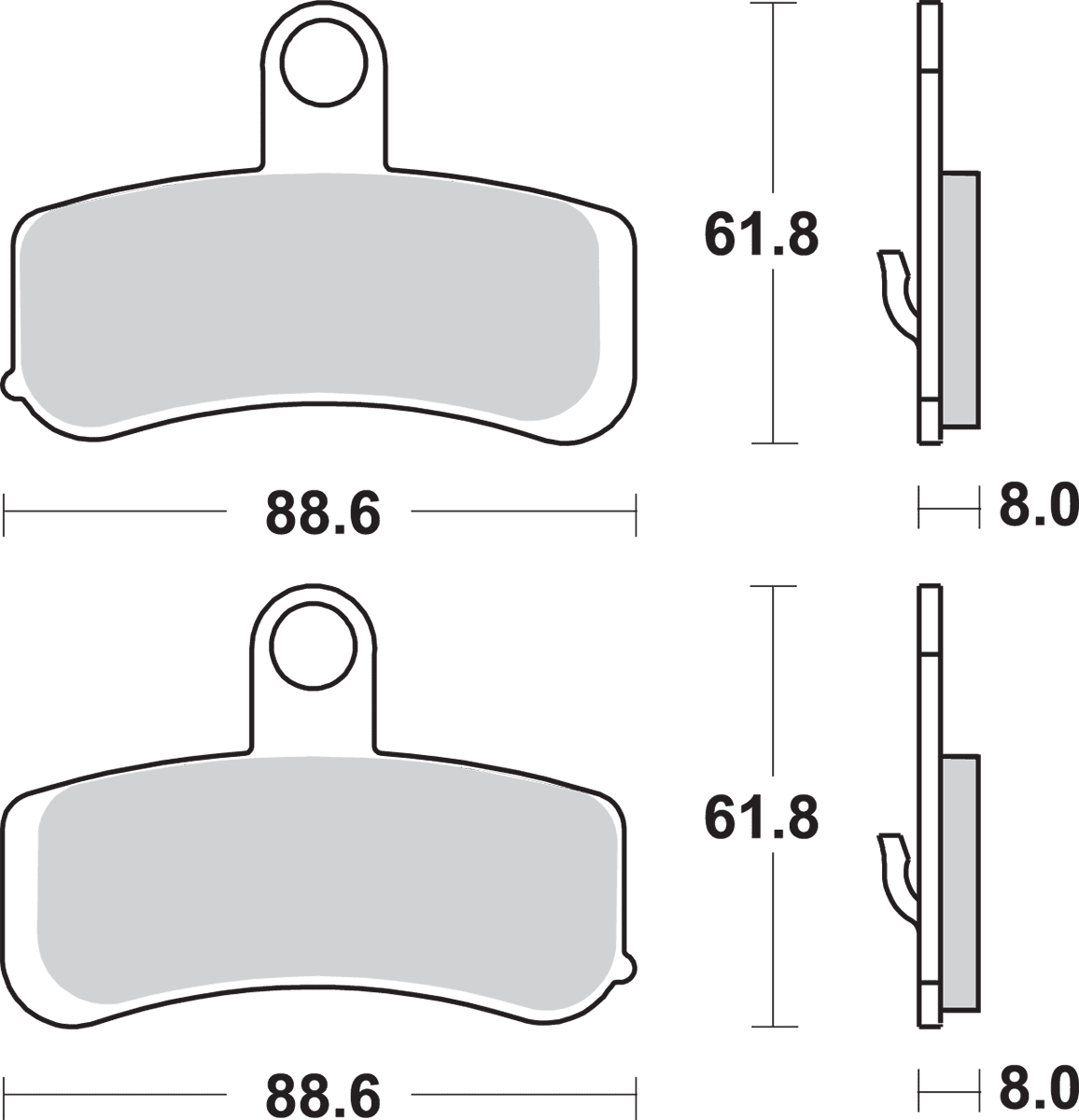 Sintered Metal Harley/Buell Brake Pads