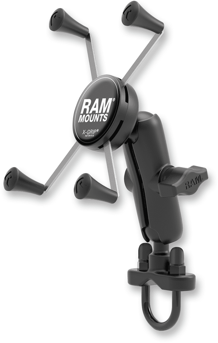 Handlebar Rail Mount with U-Bolt Base and Universal X-Grip® Cradle