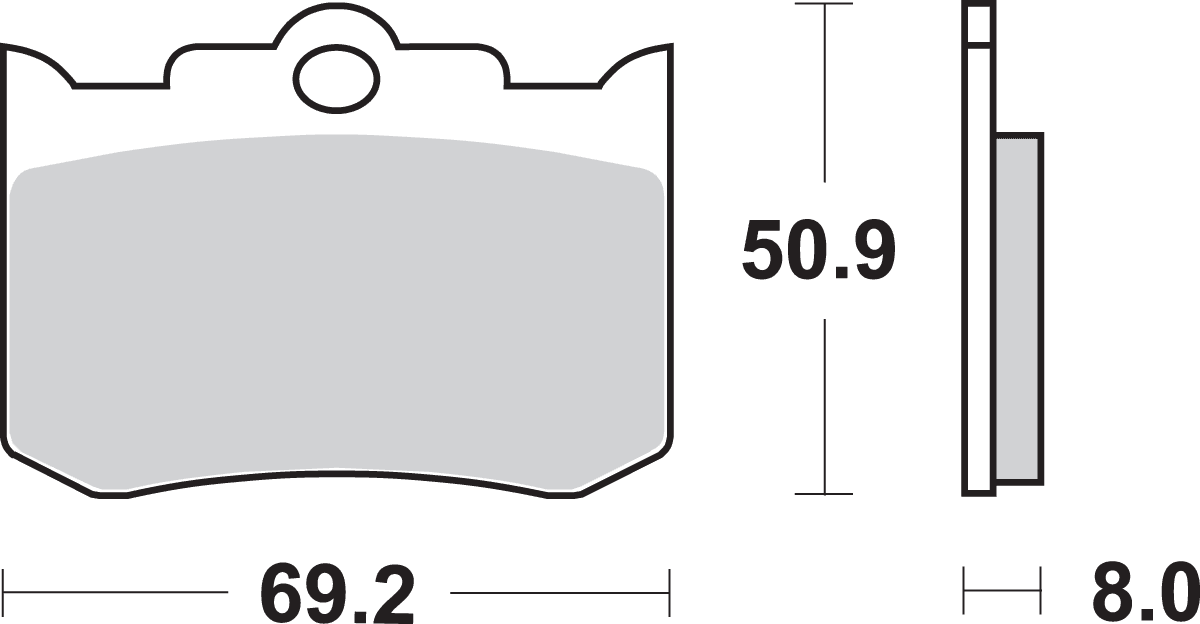 Sintered Metal Caliper Brake Pad