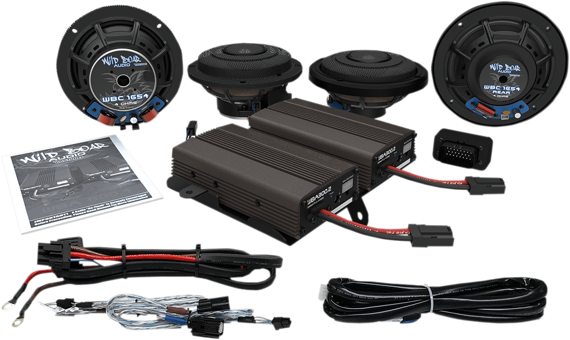 Ultra Front & Rear Speaker Kit with 600w Amp CVO