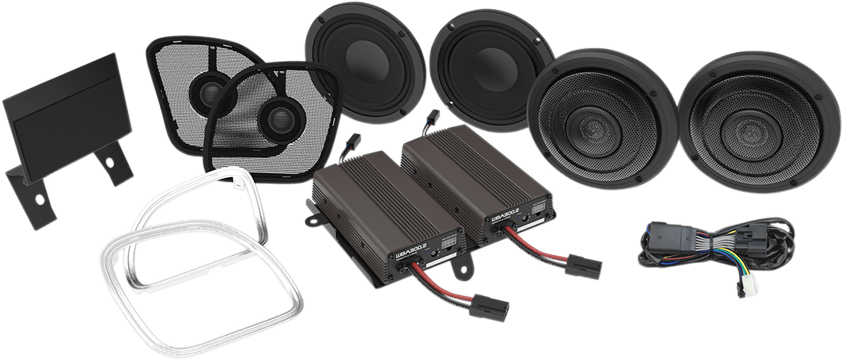 Ultra Front & Rear Speaker Kit with 600w Amp