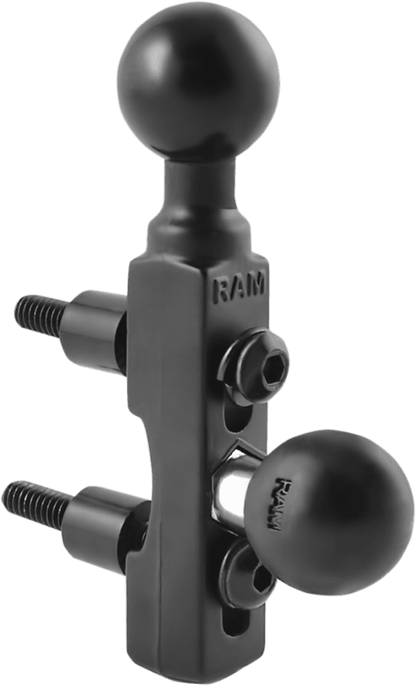 Motorcycle Brake/Clutch Reservoir Base Mount with 1" Balls