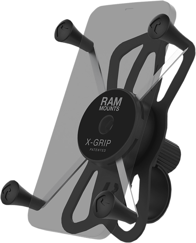 X-Grip® Phone Mount with RAM® Tough-Strap™ Handlebar Base