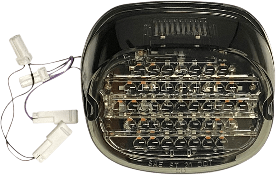 Low Profile LED Taillight with Integrated Auxiliary Turn Signals