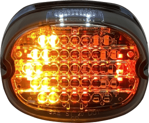 Low Profile LED Taillight with Integrated Auxiliary Turn Signals