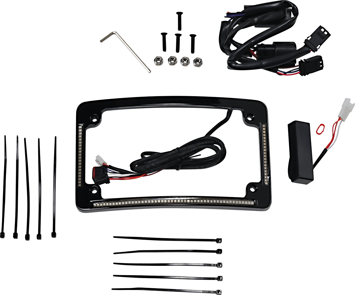 LED Radius License Plate Frame