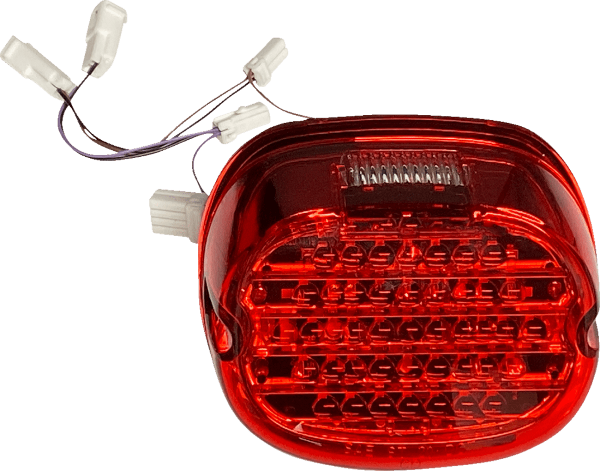 Low Profile LED Taillight with Integrated Auxiliary Turn Signals